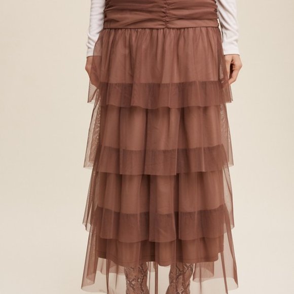 NEW - BECKY CINCHED MAXI SKIRT - Picture 7 of 7